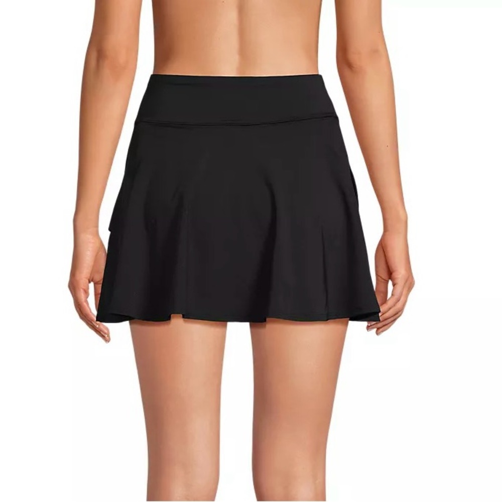 Lands end High Waisted Swim skirt Tulip Hem Skort Color black - Picture 5 of 7